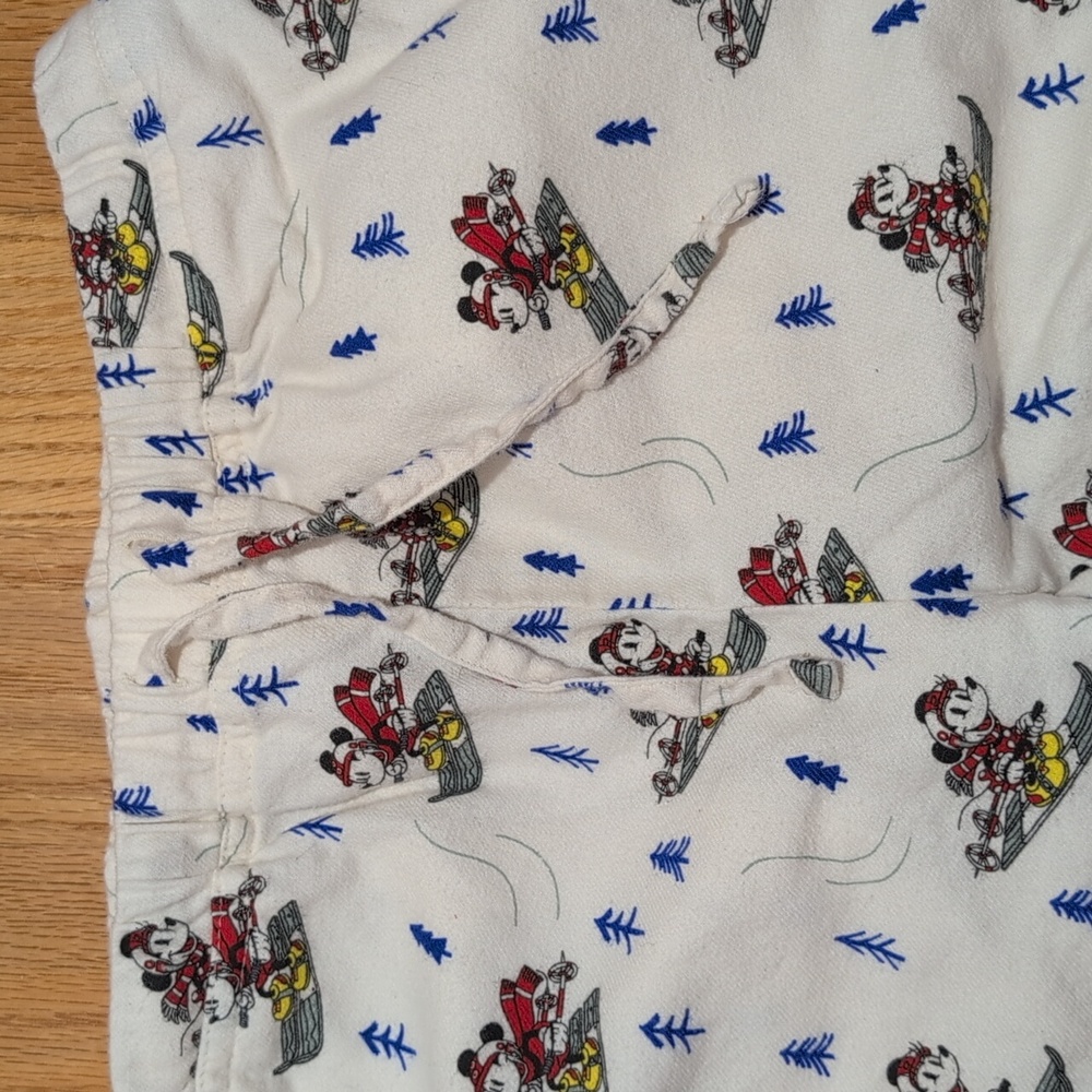 Hanna Anderson Mickey Mouse Holiday Pajama 100% Cotton Flannel Set Size XXS - Picture 11 of 14
